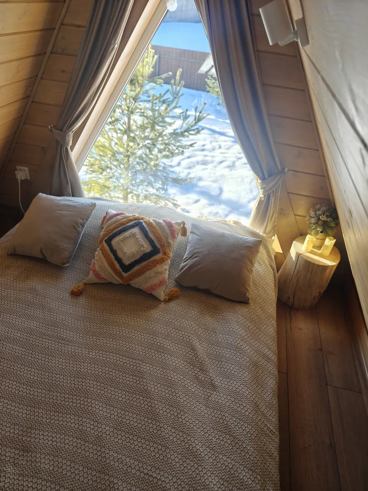 Aframe с купелью и баней, с видом на лес фото 5