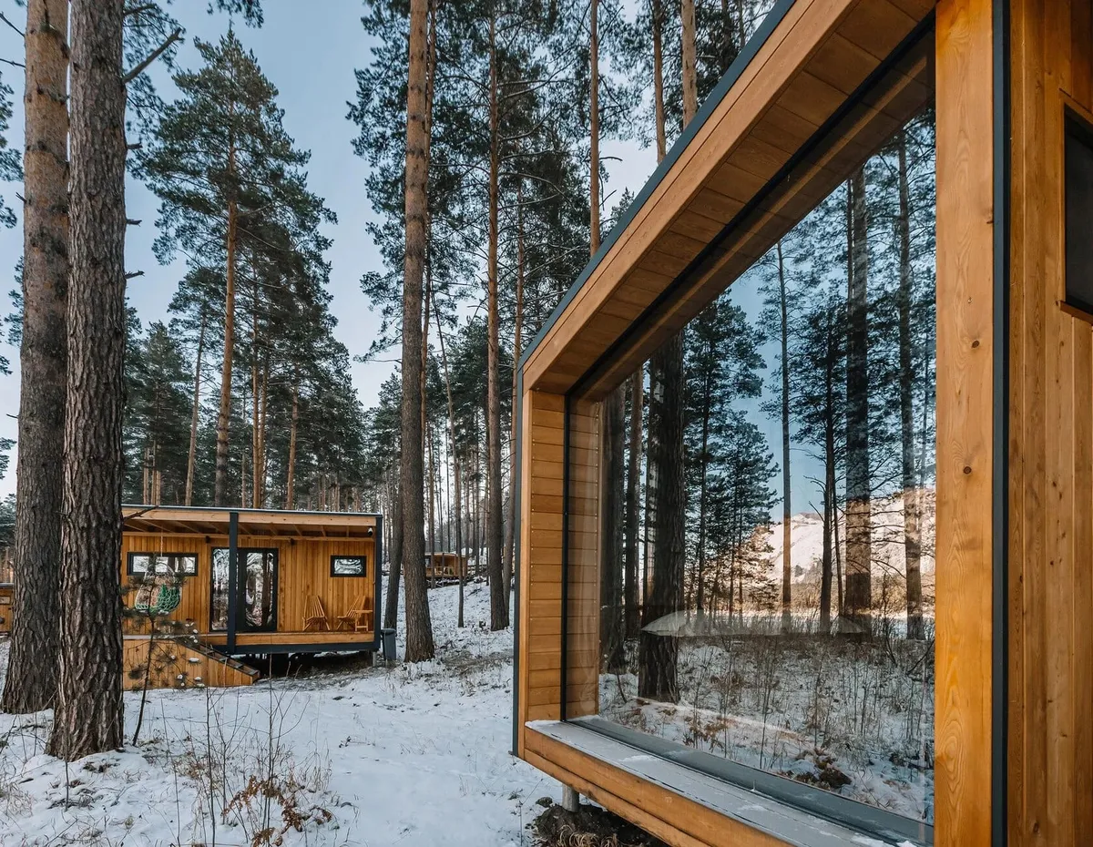 Двухместный барнхаус с крытой террасой