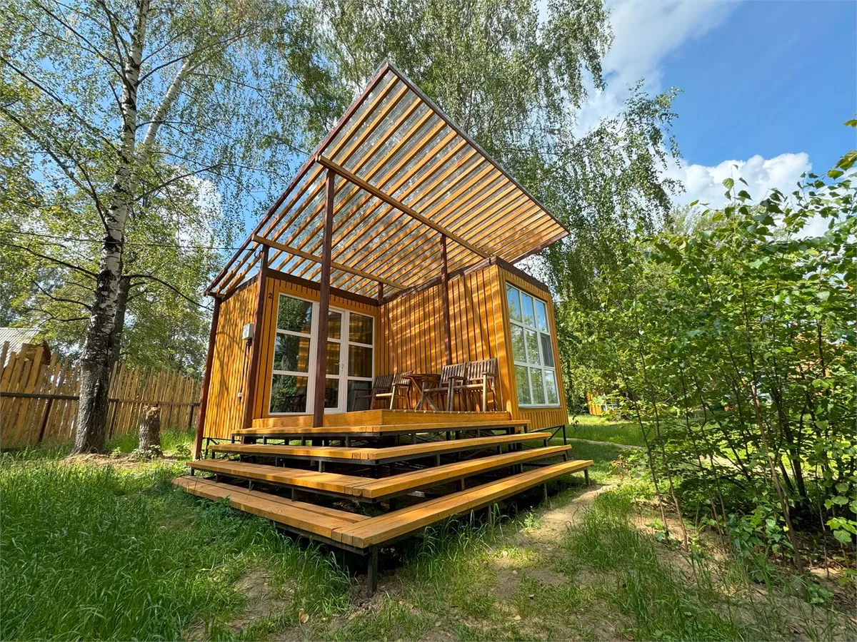 Глэмпинг Лес Река