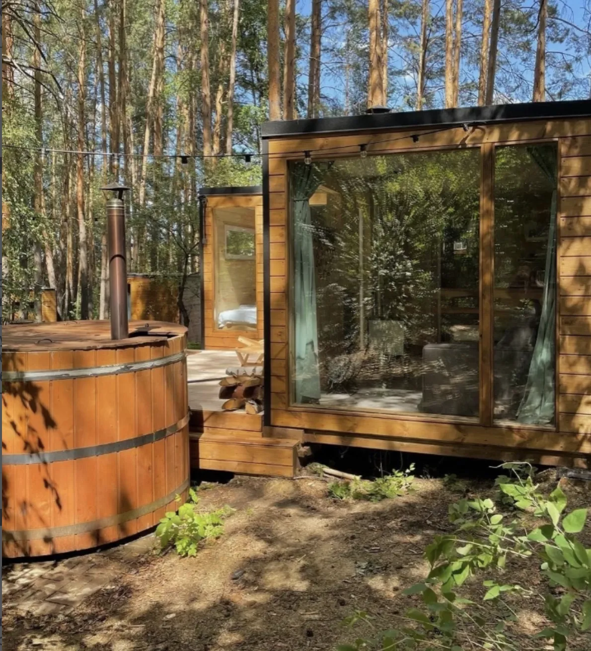 Глэмпинг в Свердловской области Дверь в лес