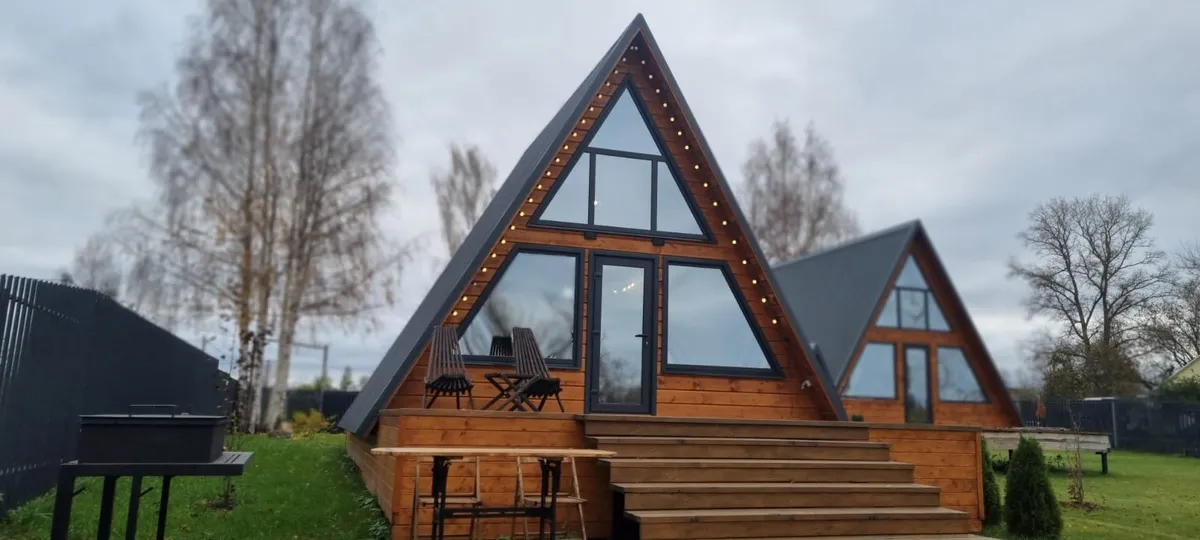 Глэмпинг в Тверской области А-фрейм Бережок фото 3