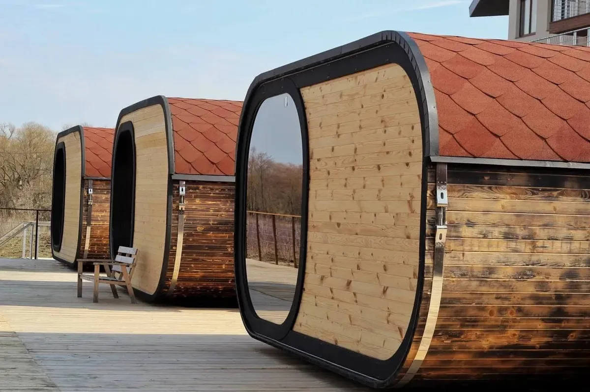 Эко-капсула с видом на Оку