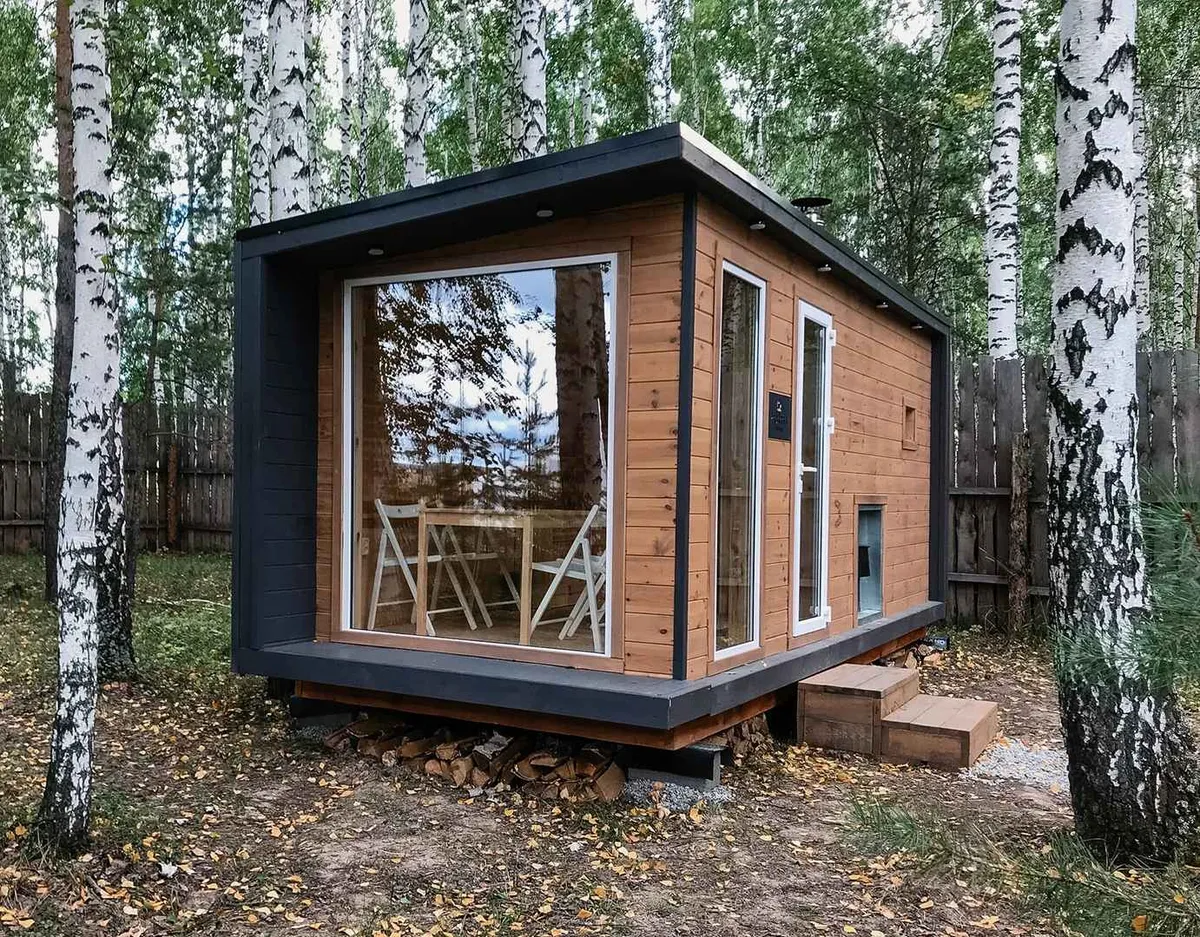 Хижина в лесу фото 5