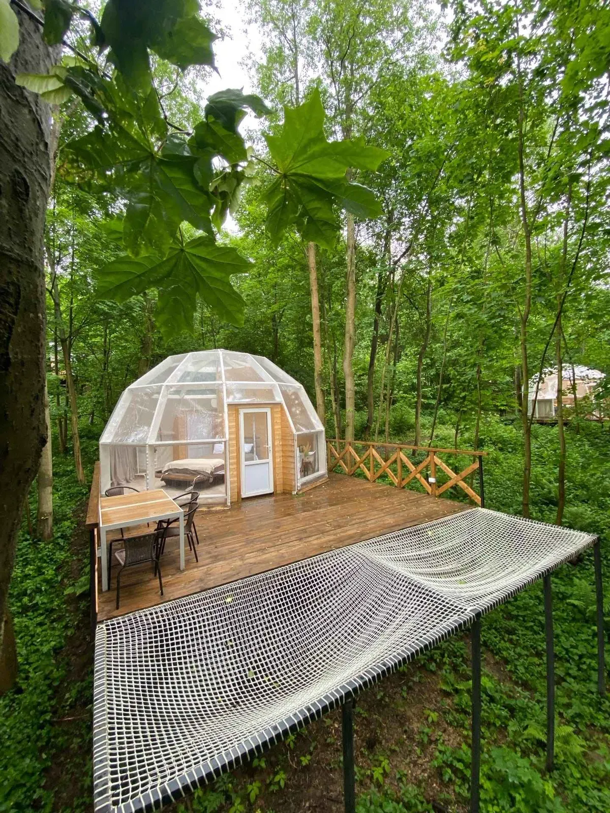 Сфера с балконом и гамаком