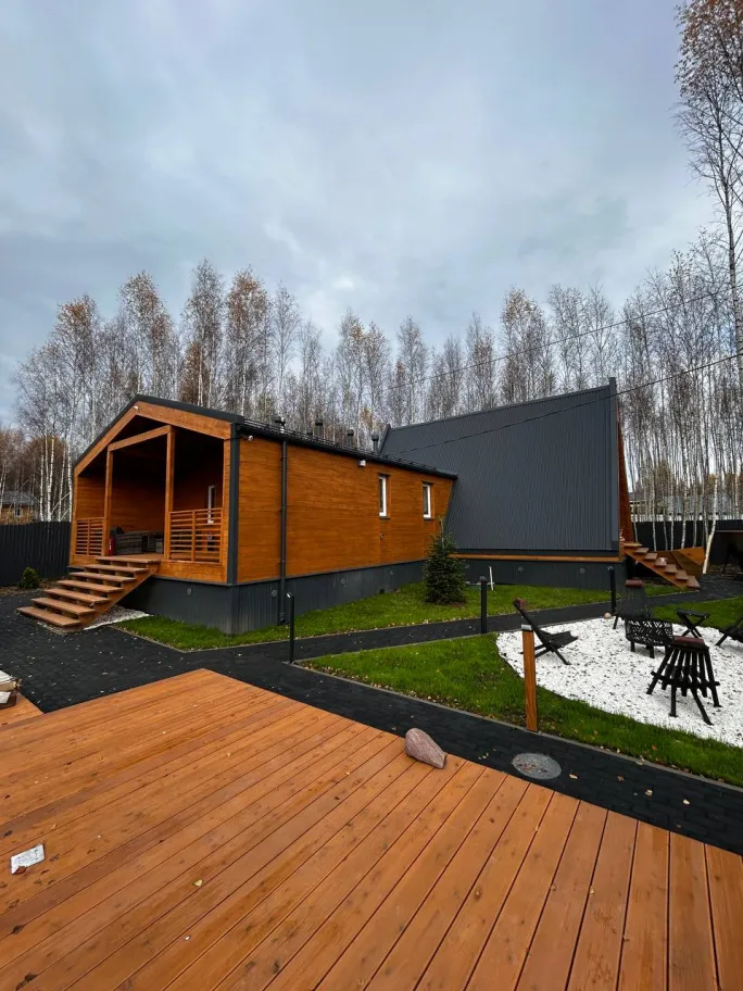 Коттедж с чаном и баней на дровах