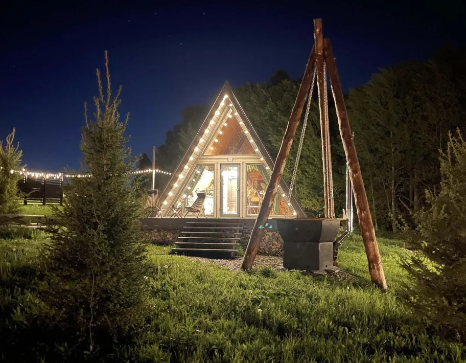 KuzLand-стильные дома с купелью или чаном.