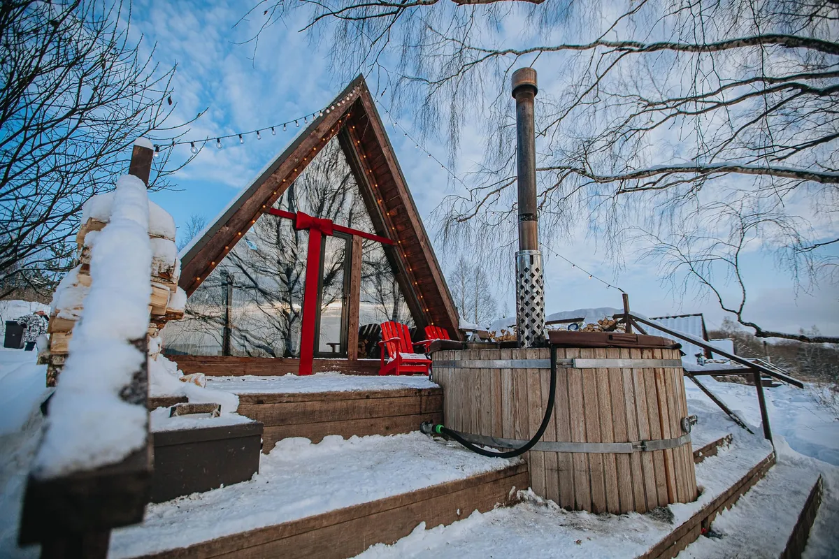 Увеличенное шале с камином